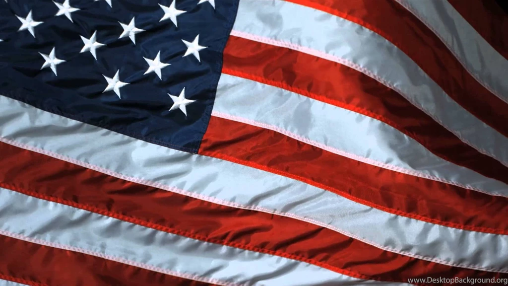 Slow Motion USA Flag Waving United States Of America Flag Flying ...