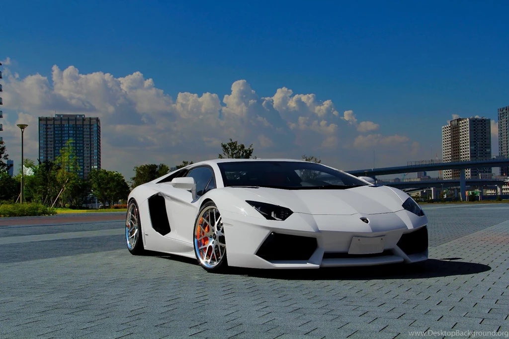 Lamborghini Aventador J In Whtie Colour ~ Cars Wallpapers HD
