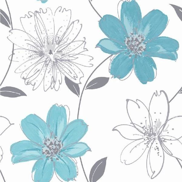NEW LUXURY ARTHOUSE OPERA SAMBA MOTIF FLORAL METALLIC FLOWER 10M ...