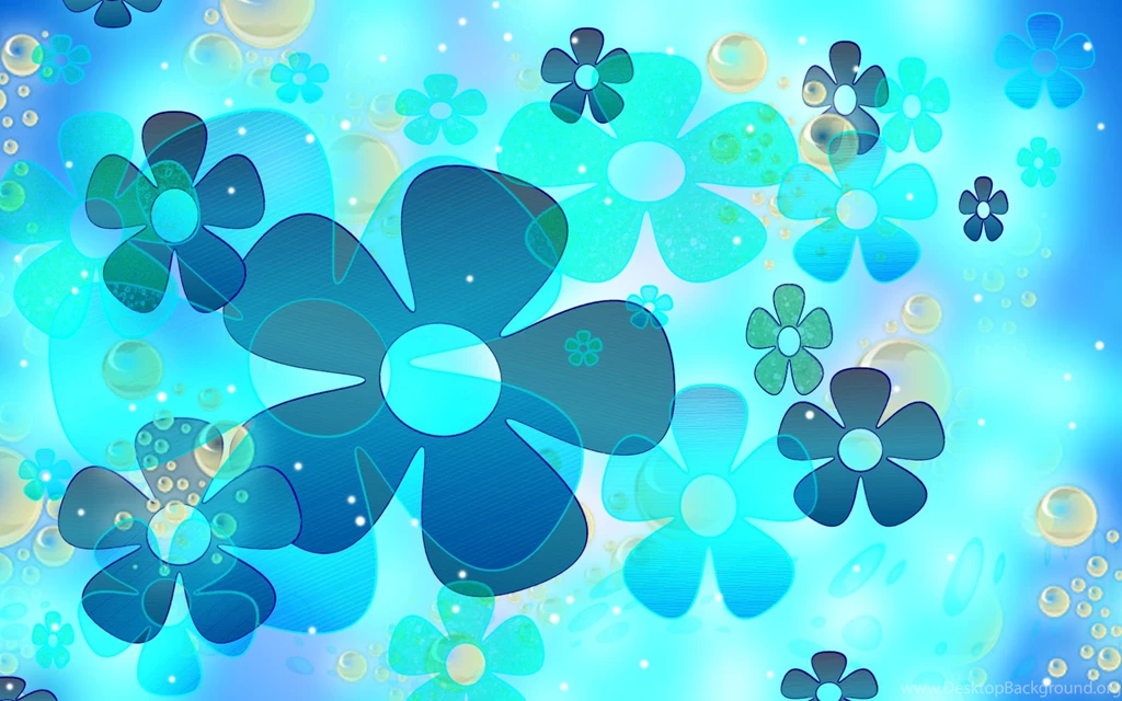 Blue And Pink Flower Wallpapers Wallpapers Zone