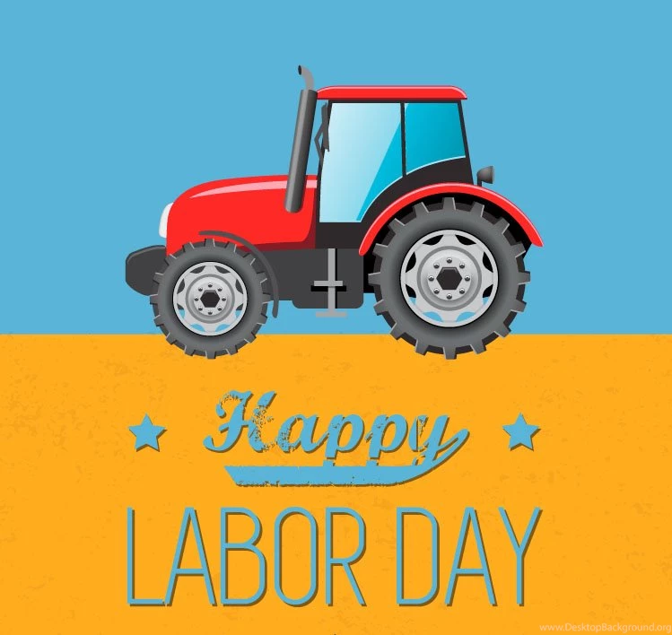 Labor Day Tractor Backgrounds Vector Material Cartoon Labor,Day ...