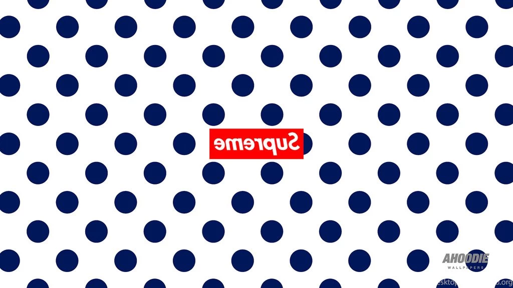 Supreme polka dots desktop wallpaper big pokla white