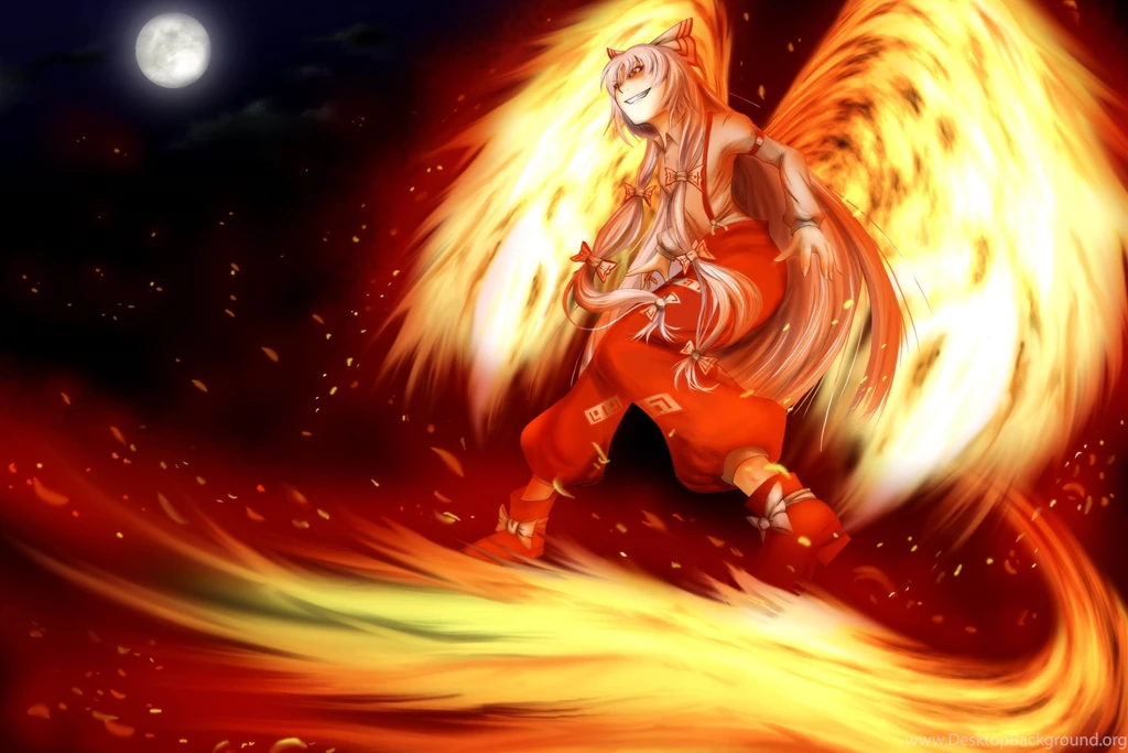 Wallpapers Girls And Fire Girl Red Moon Wings 641945.6 3840x2560 ...
