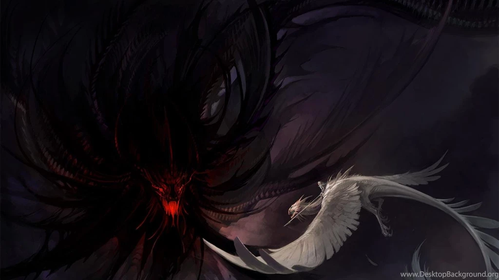 Wallpapers Dark Blue Dragon Against The Darkness Games Free Hd ...