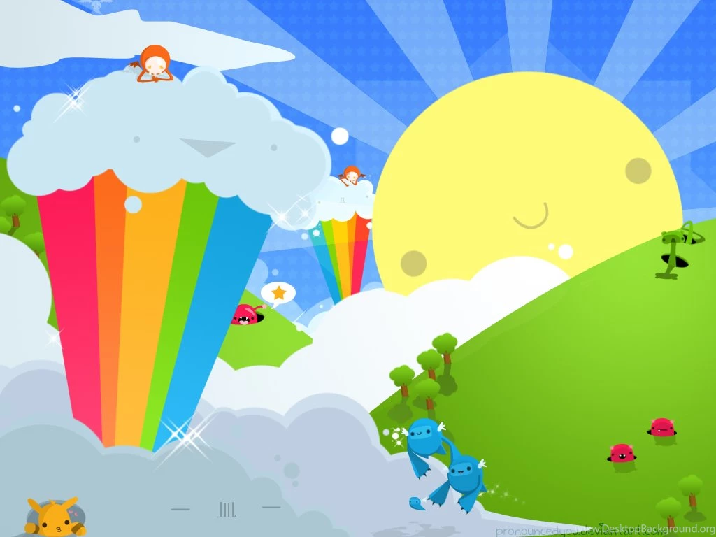 Wallpapers Sun Planet Animated Rainbow And Sky 1024x768