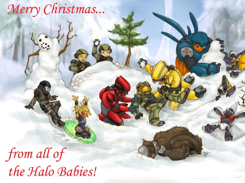 My Free Wallpapers   Games Wallpapers : Halo   Christmas
