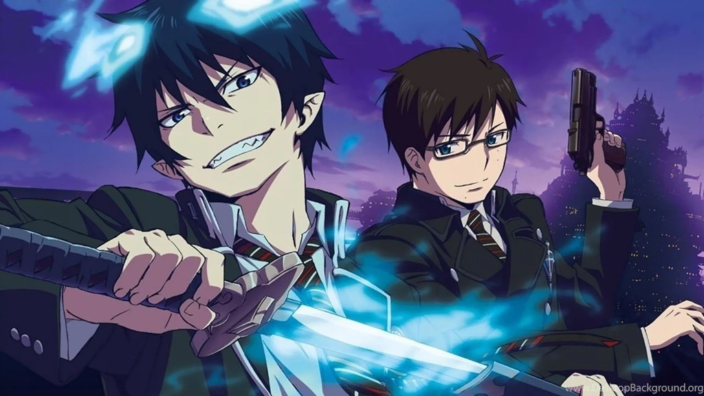 Ao No Exorcist Okumura Rin Yukio Swords Wallpapers
