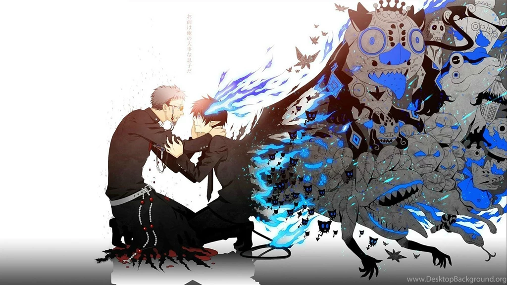 Ao No Exorcist Okumura Rin Fujimoto Shiro Wallpapers