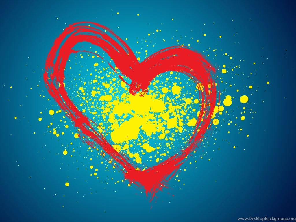 Heart Splatter Painting