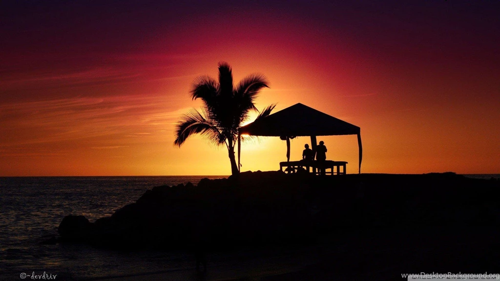 Chill, Jamaica, Silhouettes, Sun, Sunset, Beach, 1920x1080 HD ...
