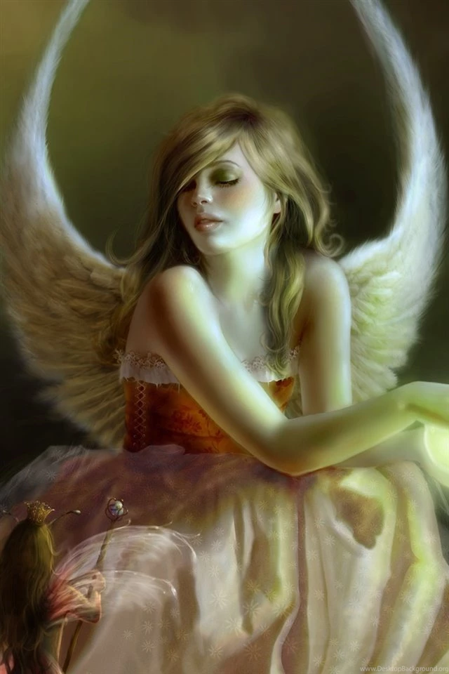 Angel Girl Elf Wings iPhone Wallpapers