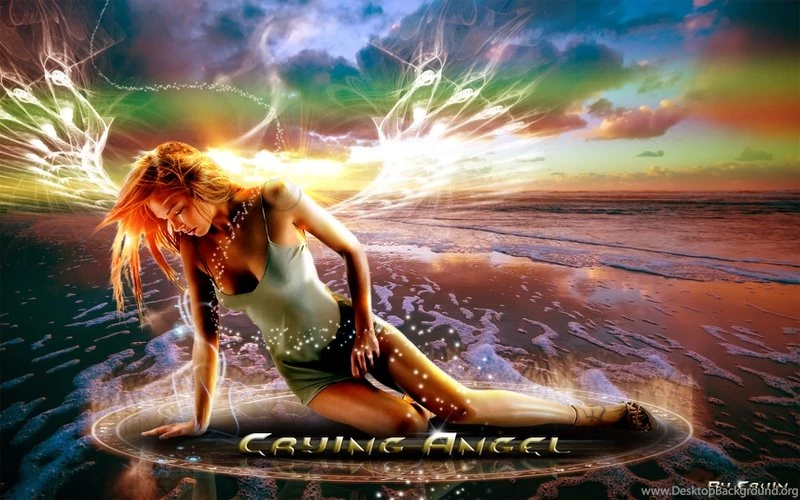 Angel Fantasy Crying Angel – Abstract Fantasy HD Desktop Wallpapers
