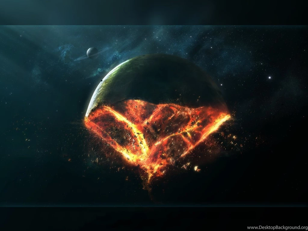 Download Wallpapers 1280x960 Destruction, Earth, Fire, Piece ...