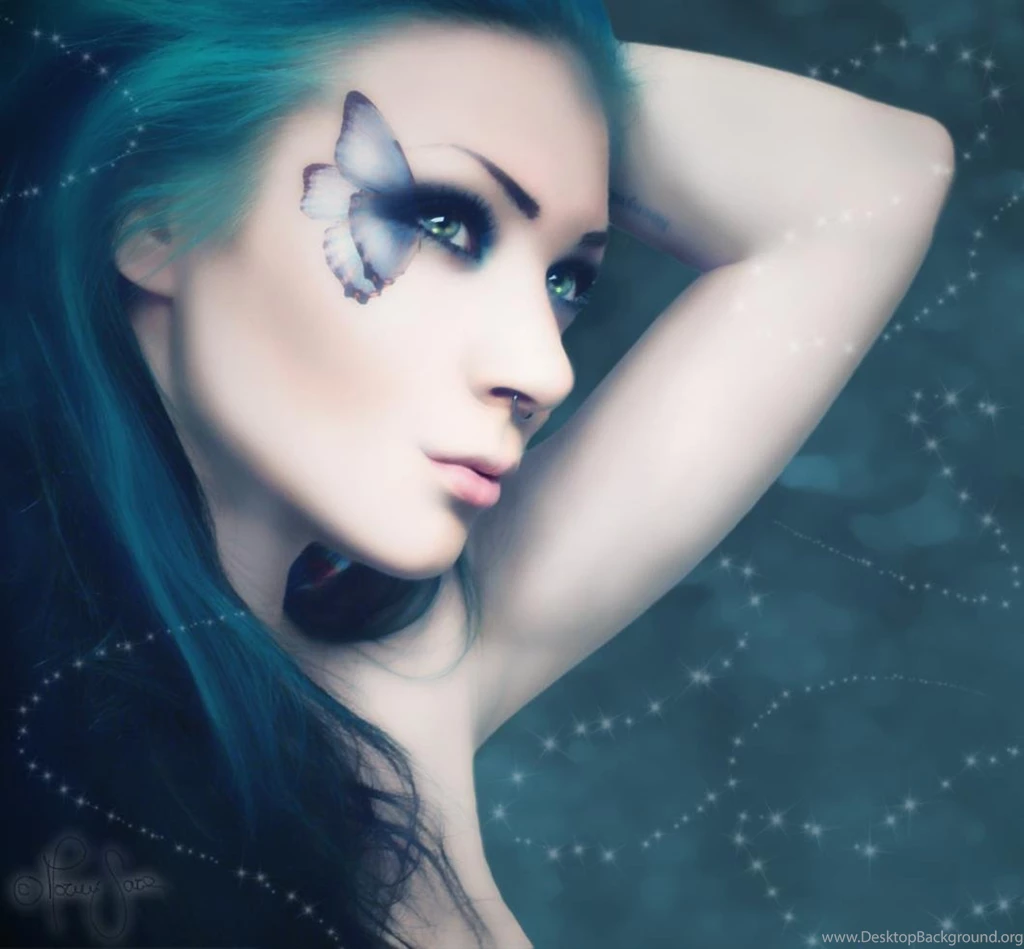 BLUE BUTTERFLY WALLPAPER   (