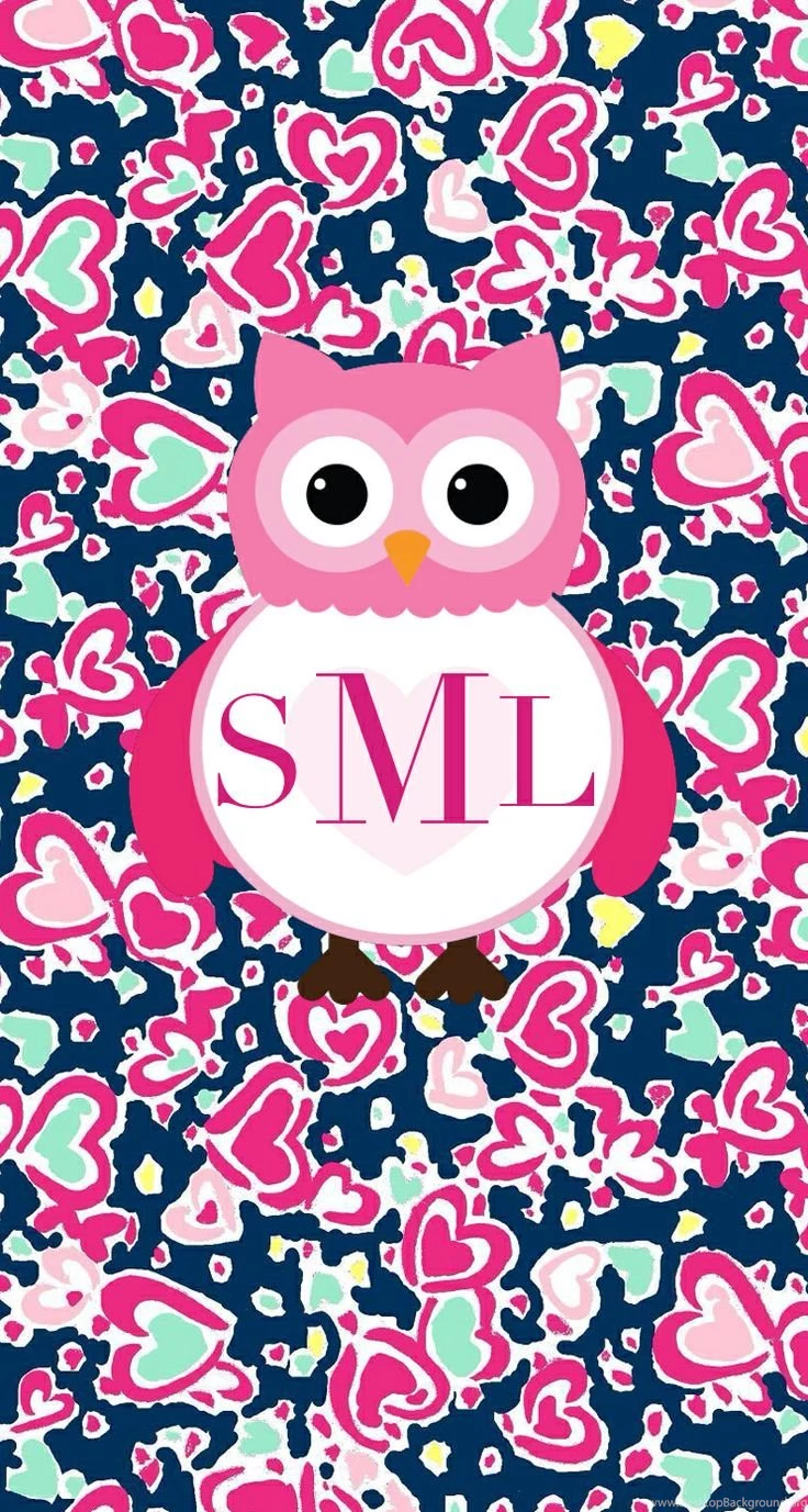 Lilly Pulitzer Valentine Owl Monogram Wallpapers By SavannahM. Made ...