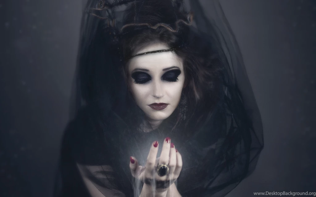 Witch. Vampire. Girl Halloween Costumes HD Wallpapers. 4K Wallpapers