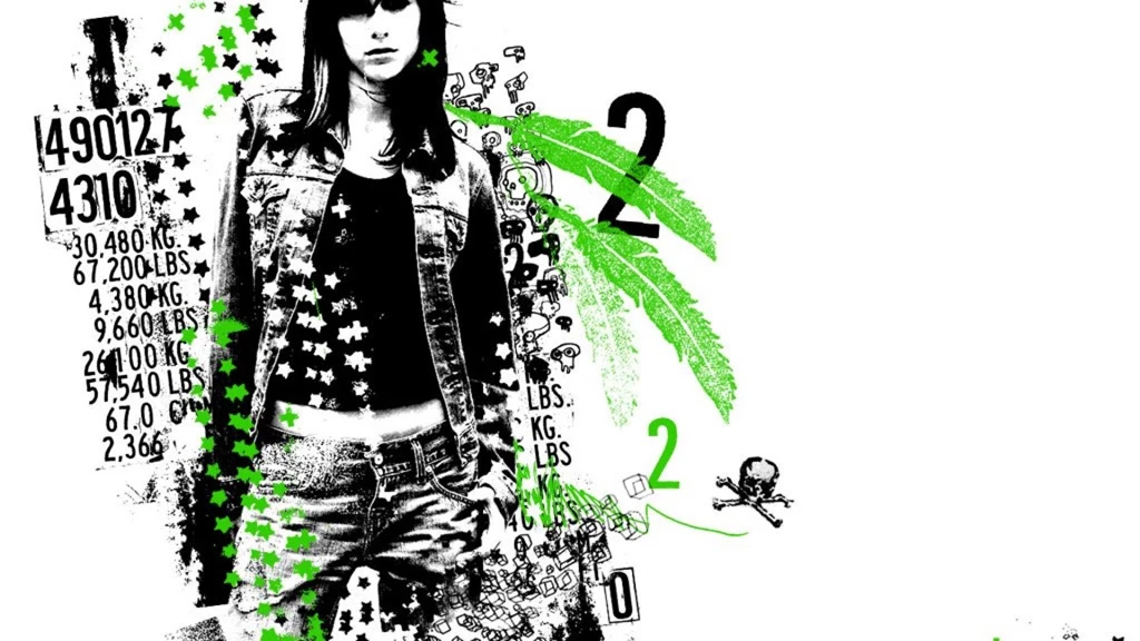 Fashion Model Girl Abstract Patterns Weed Wallpapers