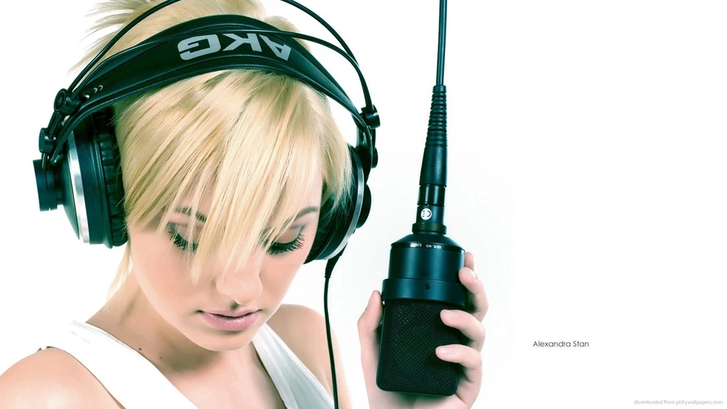 Download 1920x1080 Alexandra Stan With AKG Headphones And A Mic ...
