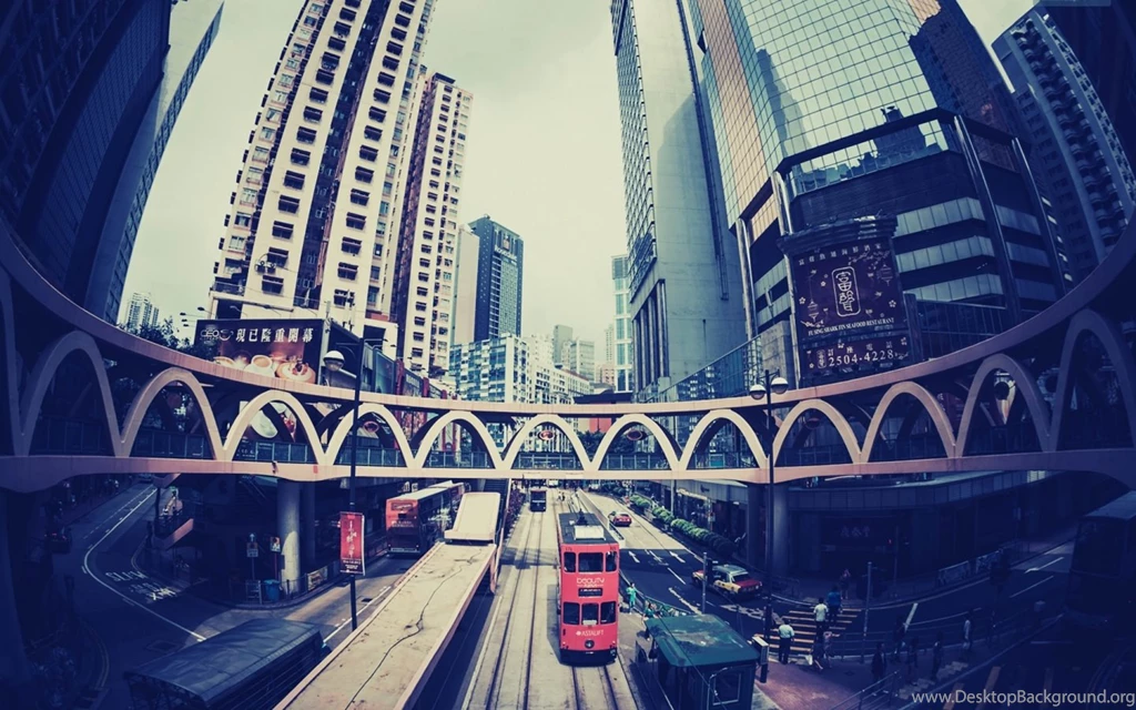1440x900 Hong Kong Fisheye Photo Desktop PC And Mac Wallpapers