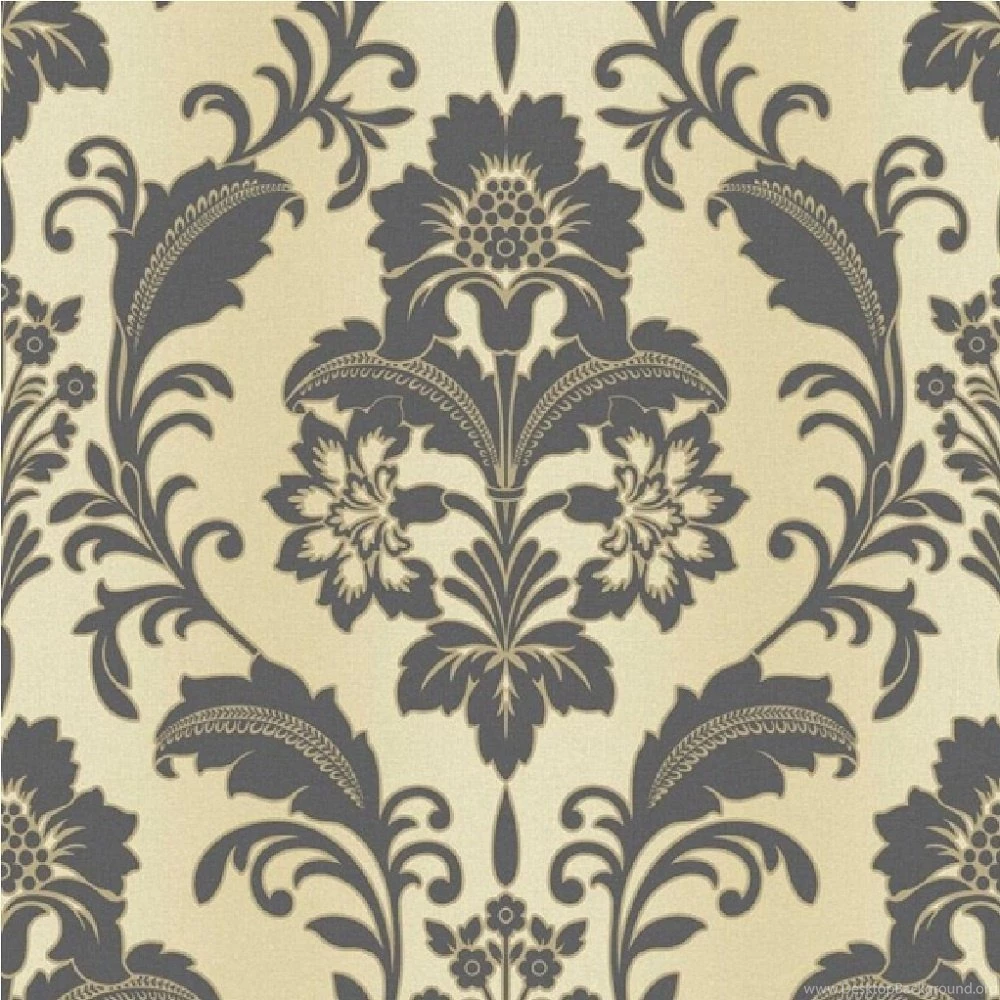 Grandeco Royal House Regal Damask Vinyl Walllpaper Black BOA 001 01 3