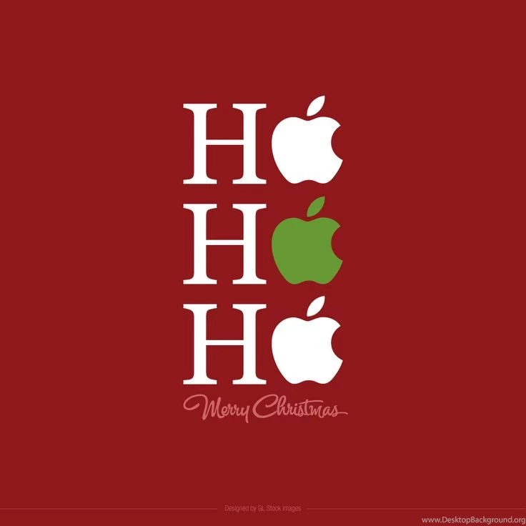 Apple Themed Christmas iPad Backgrounds