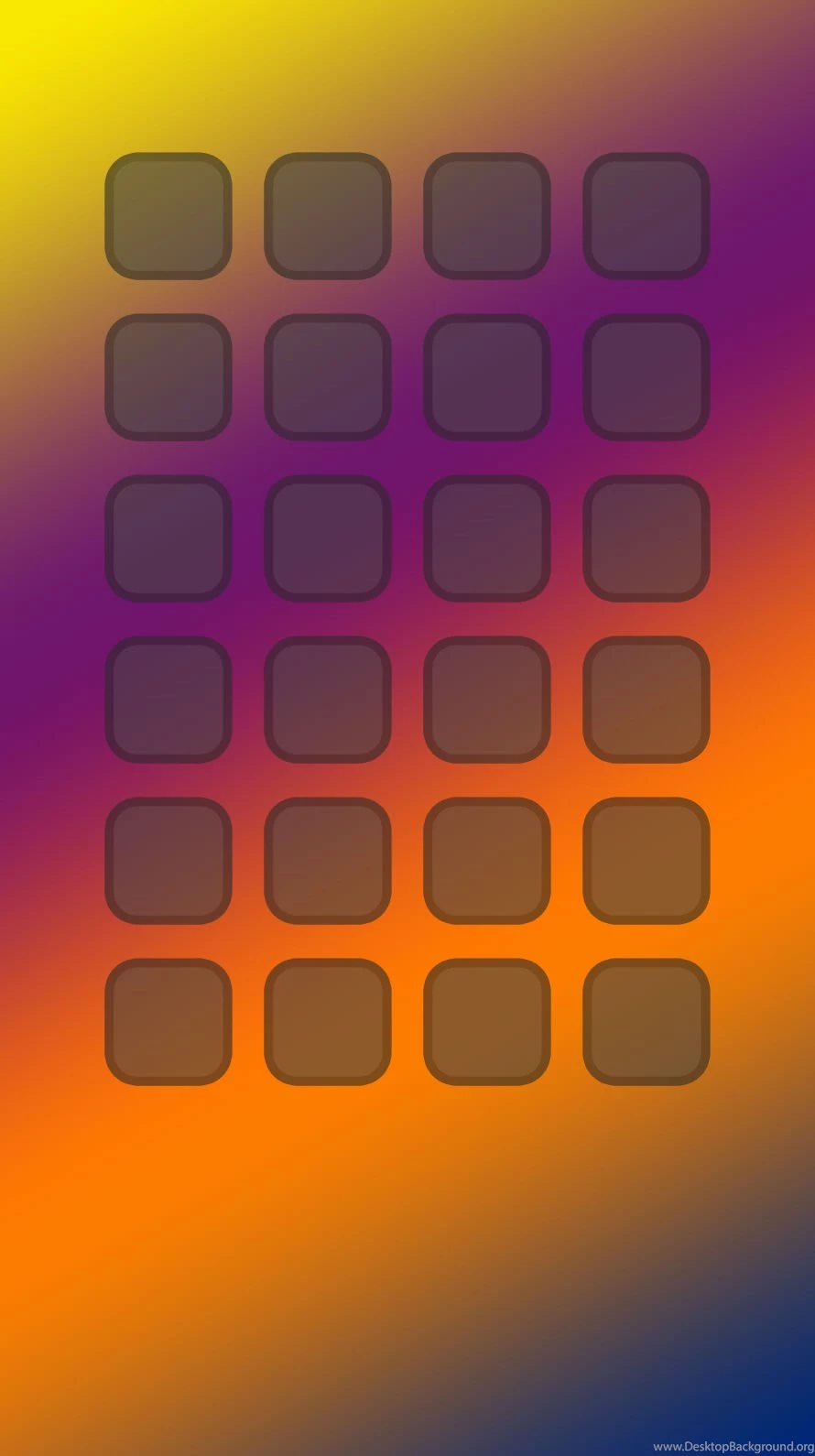 Shelf Colorful Purple Orange Blue