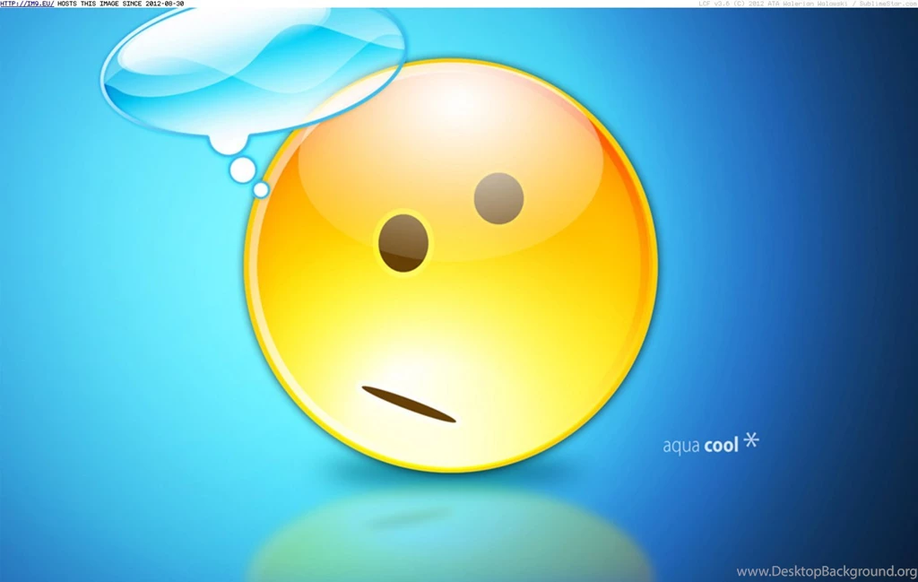 Aqua Cool (smiley Wallpaper) Smiley Wallpapers