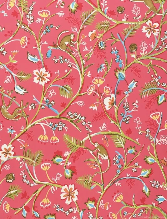 Guadeloupe Floral Wallpapers Pink
