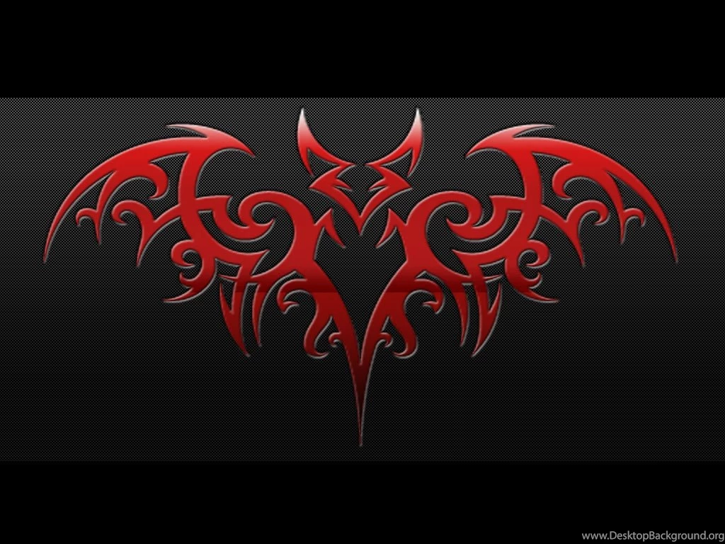 Wallpapers Tattoo Free Designs Red Bat Tribal 1024x768 Desktop