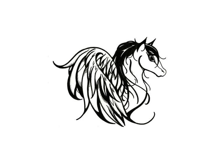 Tribal Horse Tattoo