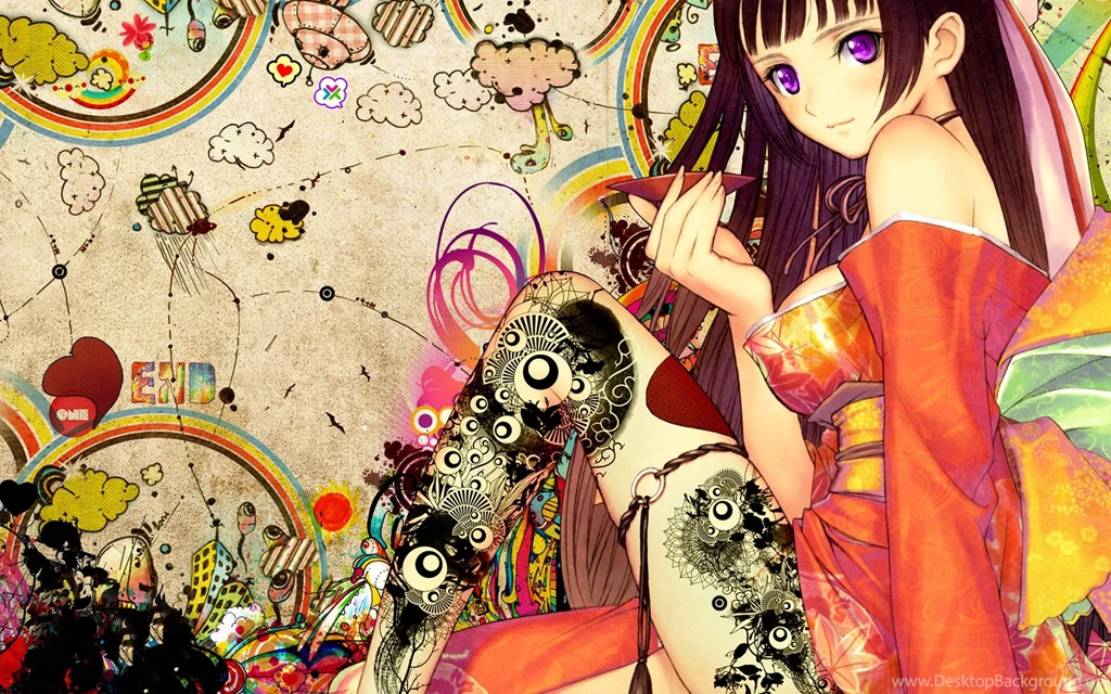Anime Girl With Leg Tattoo Wallpapers » WallDevil Best Free HD ...