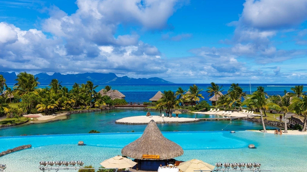 Download HD Landscape, Nature, Tropical, Resort, Tahiti, French ...