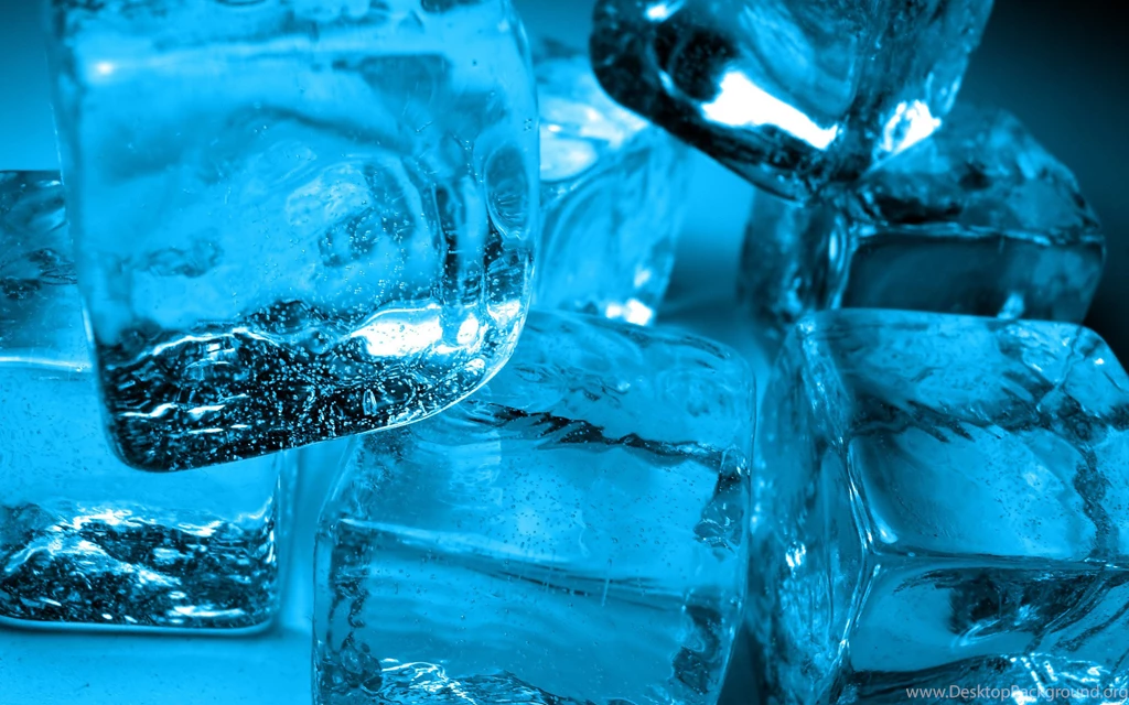 Cold Blue Ice Cubes