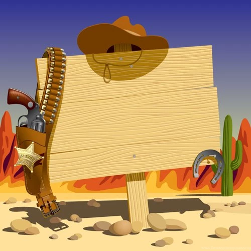 Set Of Wild West Elements Vector 01 Vector People Free Download