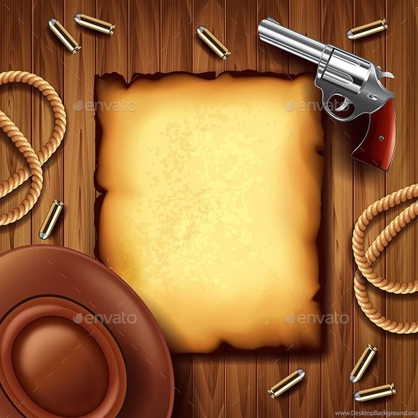 Wild West Poster With Cowboy Stuff Vector Backgrounds