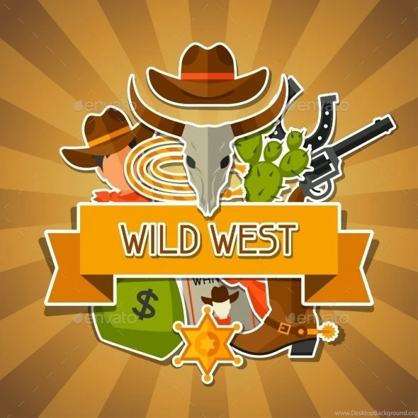 Wild West Backgrounds With Cowboy Objects