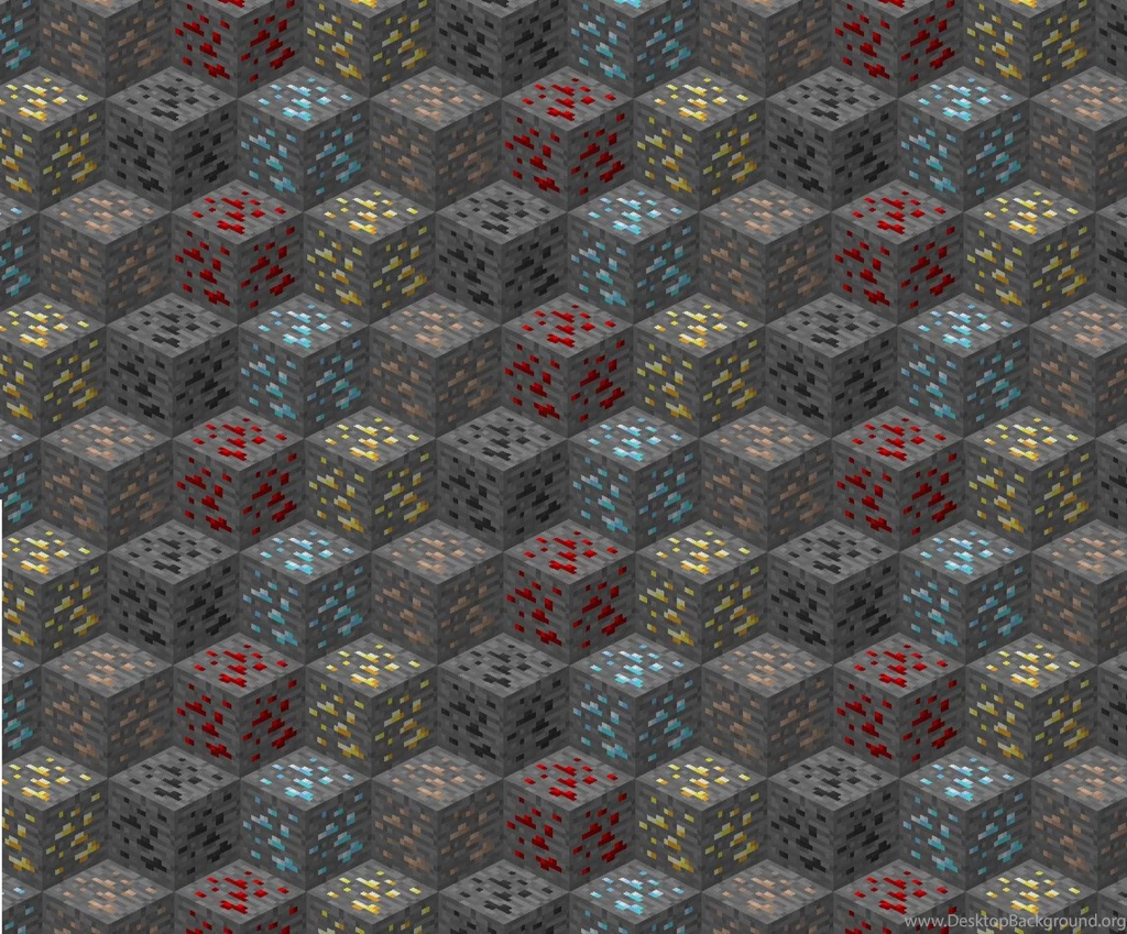 Gold Iron Minecraft Ores Coal Diamond Redstone