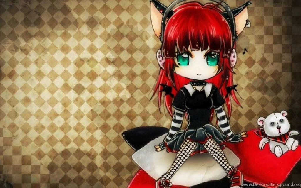 Cute Emo Scene Punk Girl Cat   (
