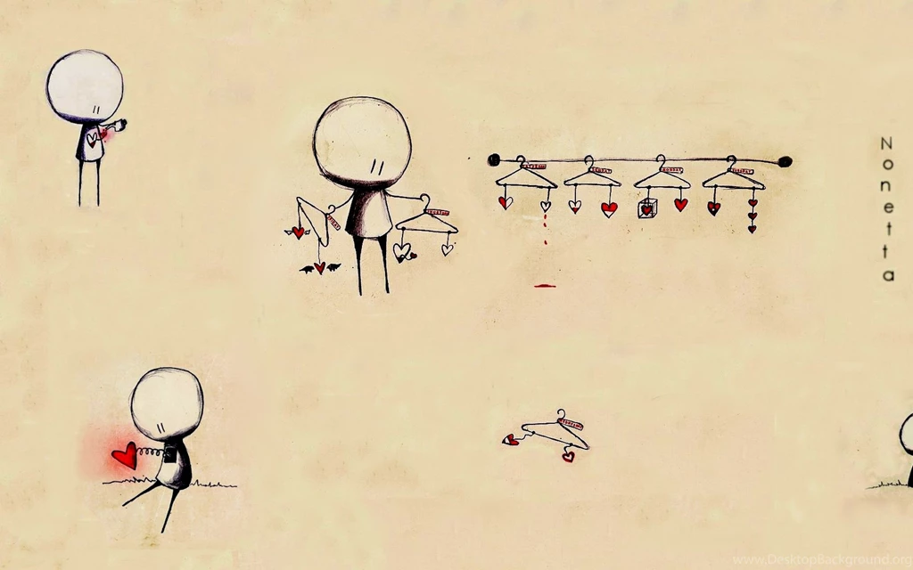 Download Wallpapers 3840x2400 Men, Hanger, Heart, Production ...