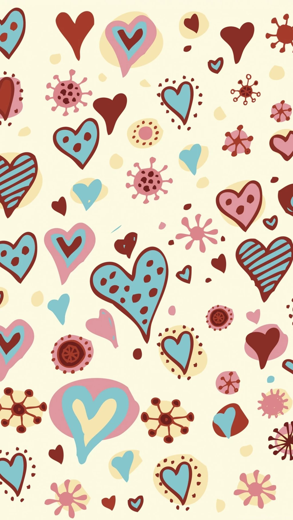 Download Wallpapers 1080x1920 Heart, Background, Pattern, Surface ...