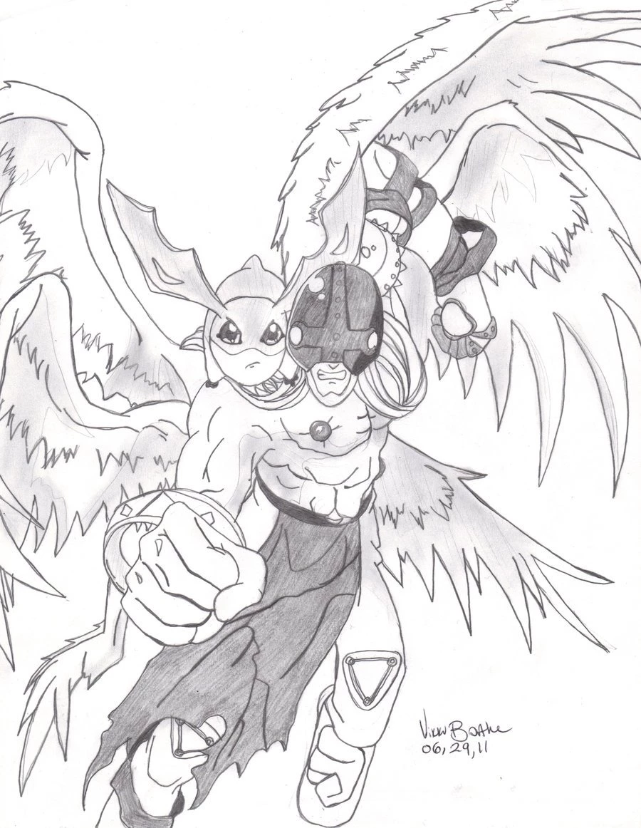 DeviantArt: More Like Patamon X Antibody Lineart By Artista Batista