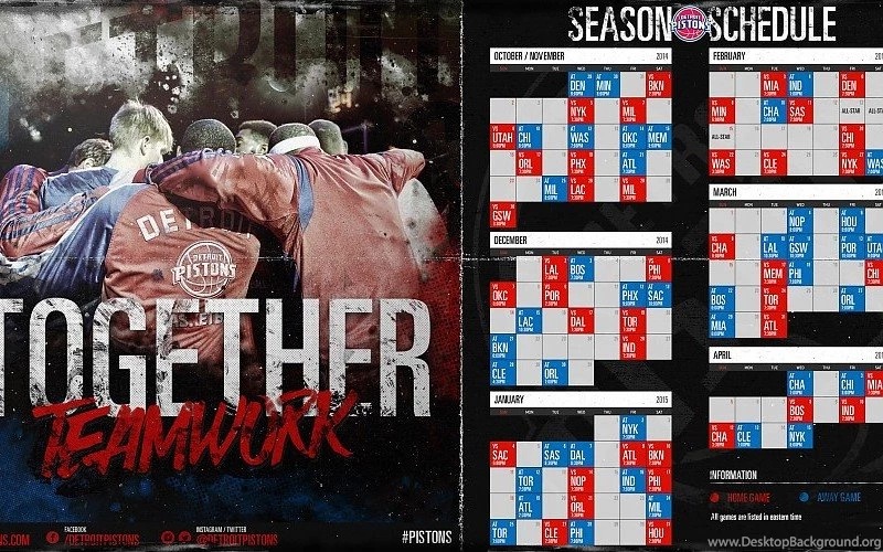 Detroit Pistons 2014 2015 NBA Schedule Wallpapers Free Desktop ...