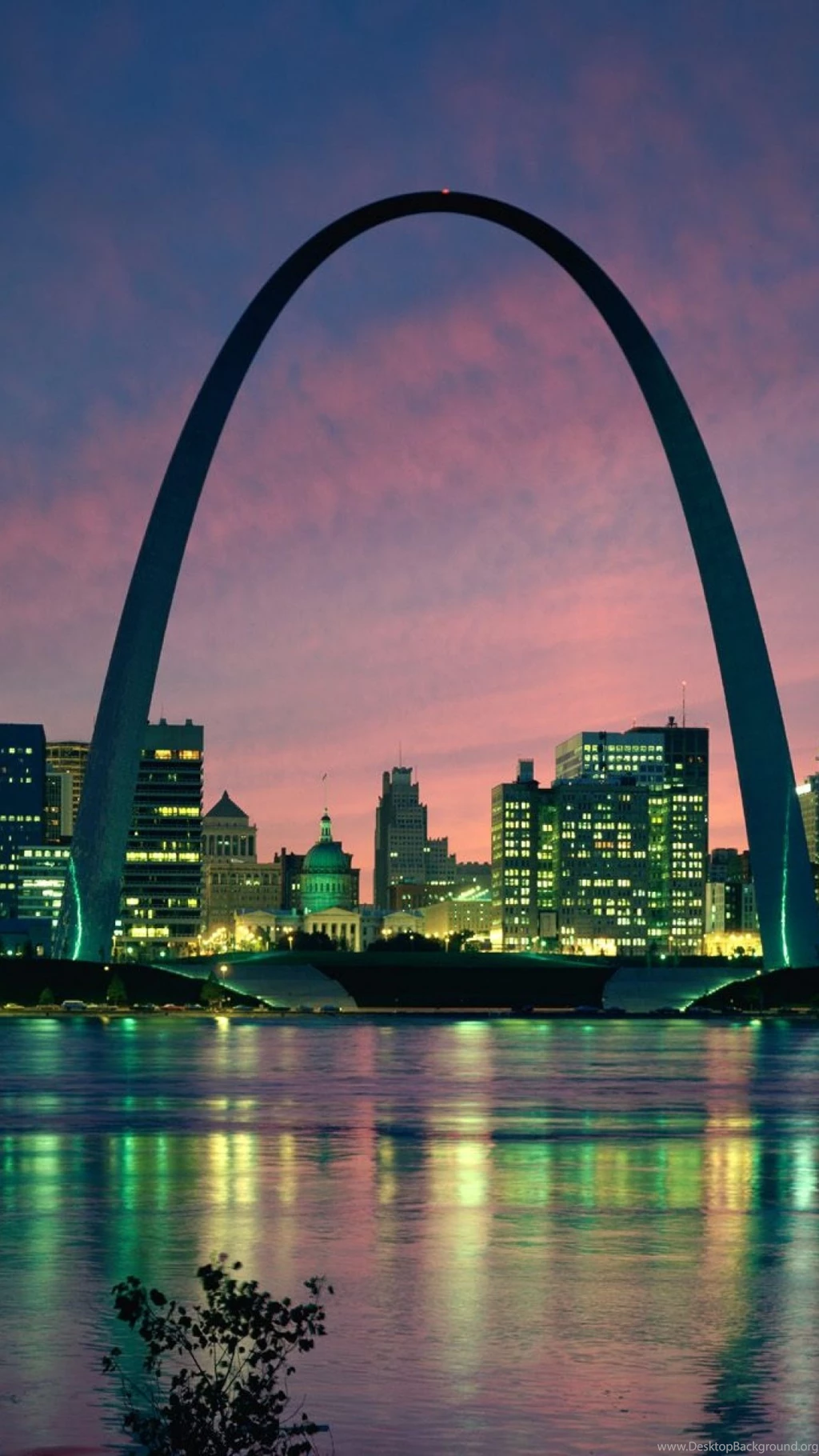 Download Wallpapers 1080x1920 Bridge, Night, Architecture, St Louis ...