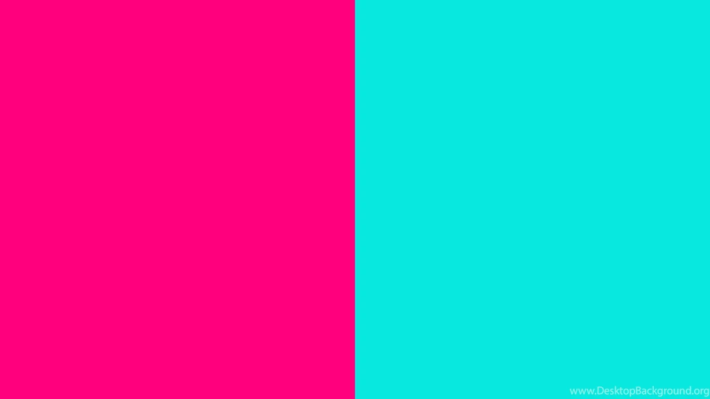 2560x1440 Bright Pink And Bright Turquoise Two Color Backgrounds