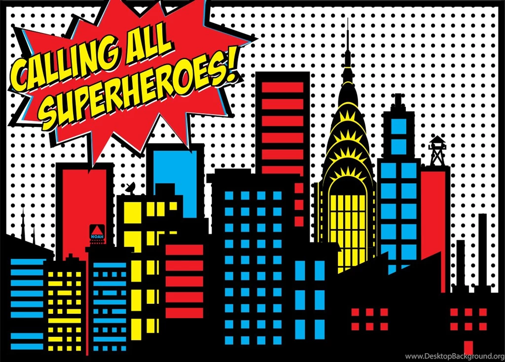 Superhero Backgrounds For Parties