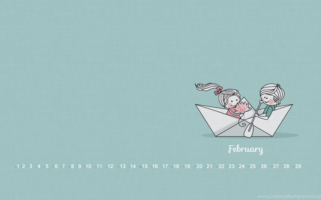February 2016 Calendar Windows 8.1/10 Theme