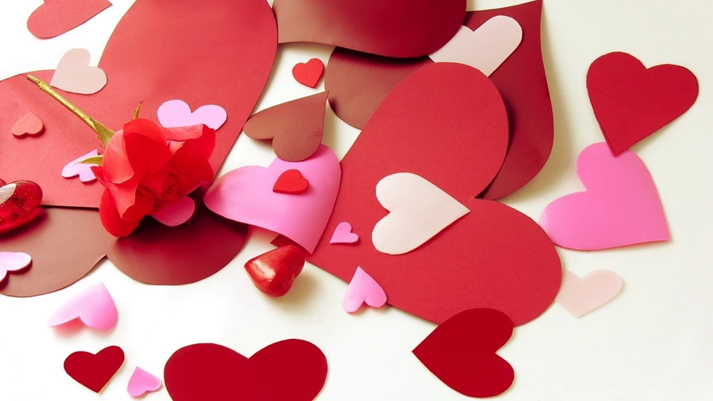 Paper Hearts On Valentine's Day February 14 Wallpapers And Images ...