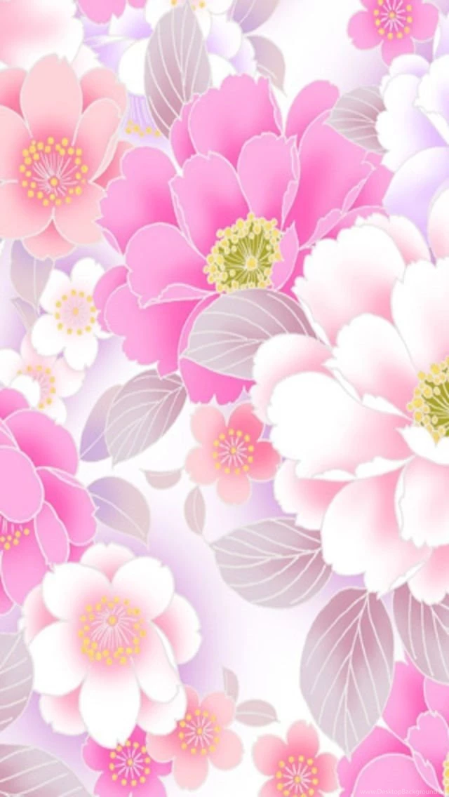 PINK FLORAL, IPHONE WALLPAPER BACKGROUND