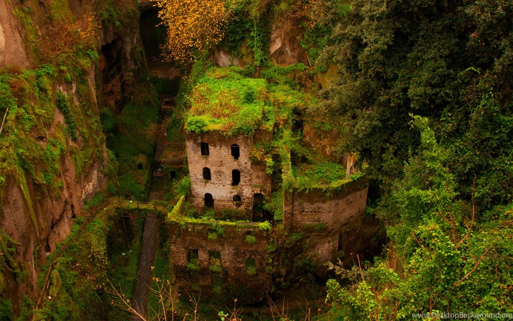 Gorge Green House Building Ruins Sorrento Abandonment Wallpapers ...
