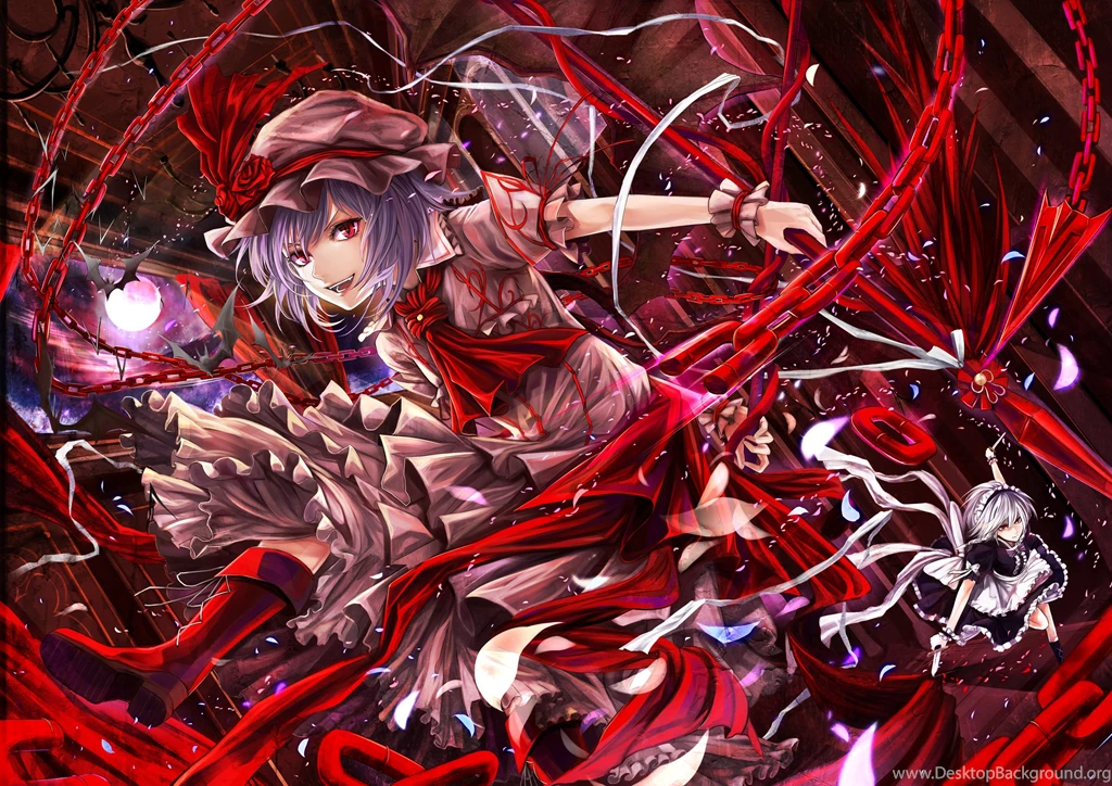 Touhou Chain Izayoi Sakuya Kazabana Fuuka Petals Remilia Scarlet ...